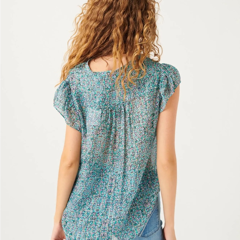 7 For All Mankind Silk Sheer Blouse - Picture 2 of 7